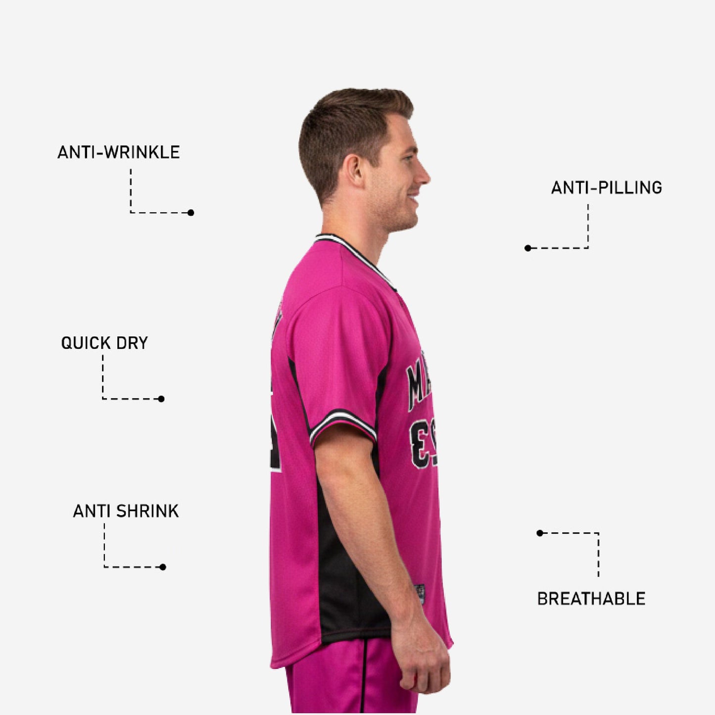 Personalized Baseball Jersey - Custom Team Name Number Sublimated Baseball Shirt