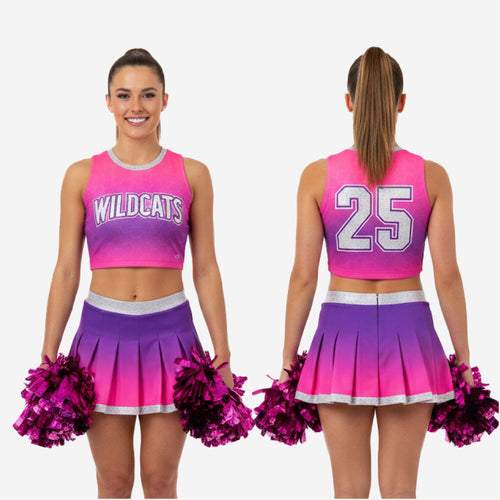 Youth & Adult Cheerleading Uniform Set - Personalized Gradient Design