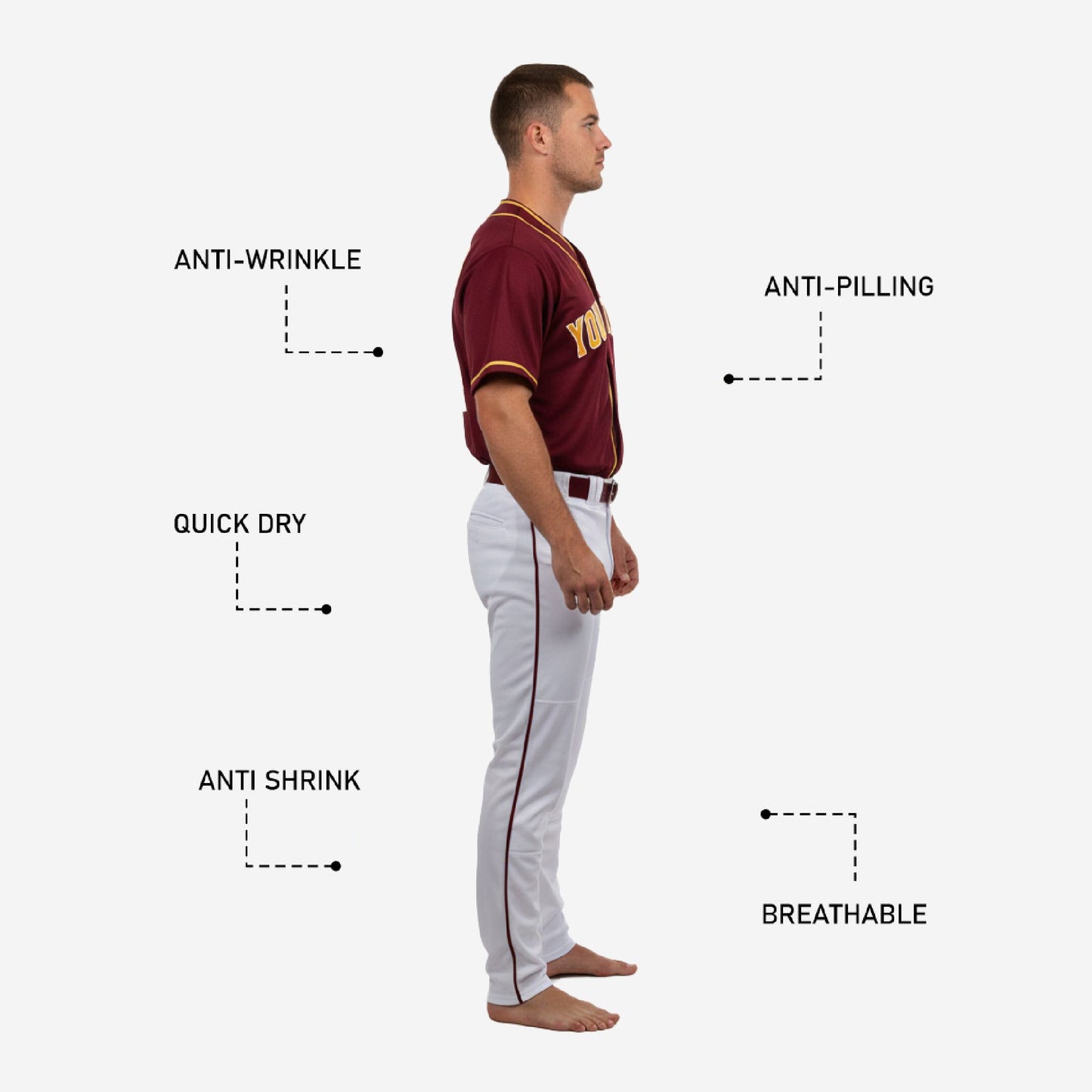 Custom Baseball Uniform Set - Sublimated Jersey & Pants Team