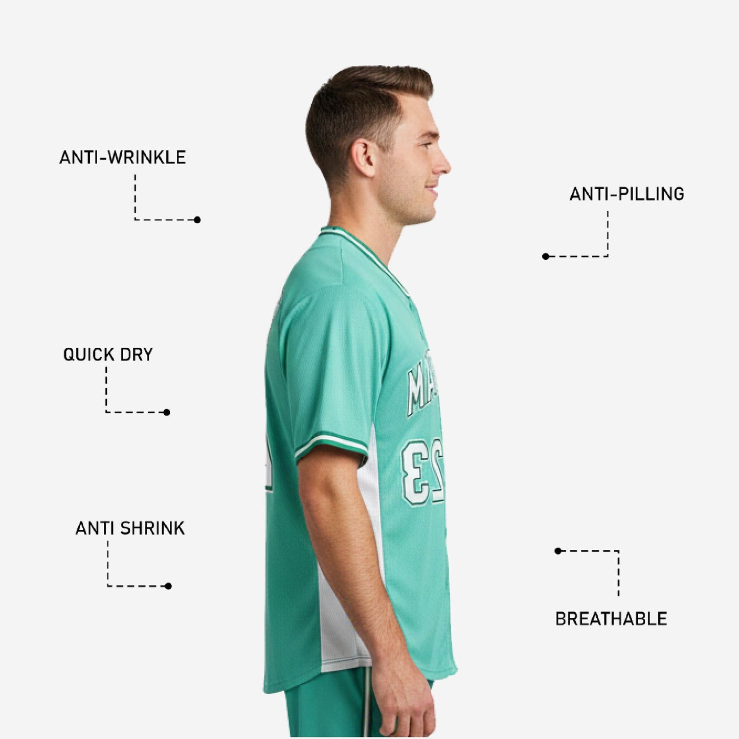 Personalized Baseball Jersey - Custom Team Name Number Sublimated Baseball Shirt