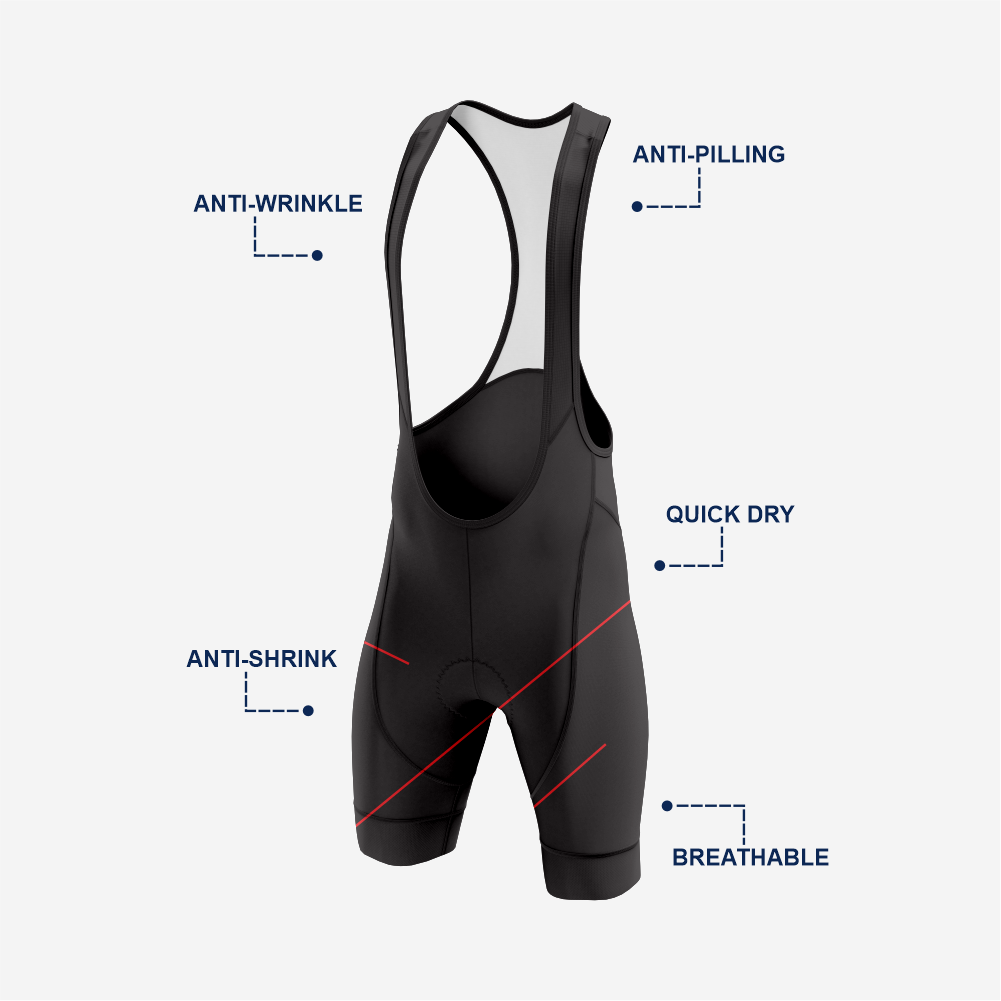 Premium Men’s Cycling Apparel – Road Cycling Jersey & Bib Shorts in Dark Red