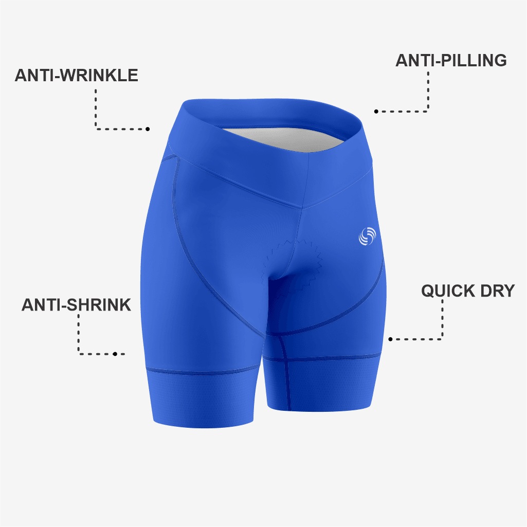 Personalized Blue Women's Cycling Shorts - K2 Sportswear | Custom Sports Uniforms & Apparels - K2 Sportswear