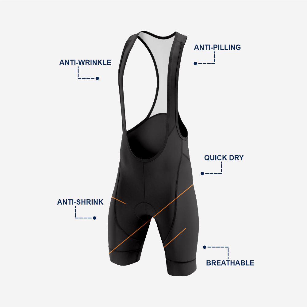 Premium Men’s Cycling Apparel – Road Cycling Jersey & Bib Shorts in Orange/Black