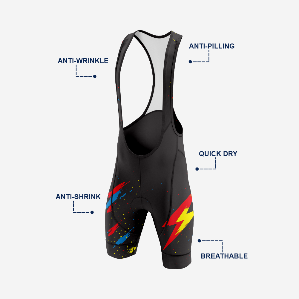 Lightweight Men's Bike Bib Shorts Black