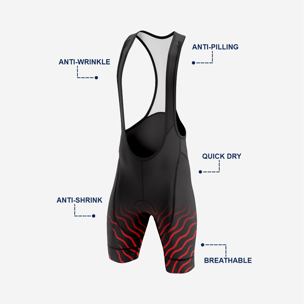 Men’s Black Cycling Bib Shorts for Comfort & Endurance
