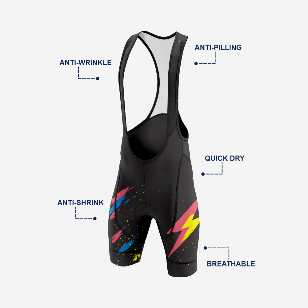 Men’s Long Sleeve Cycling Jersey and Bib Shorts Set - Light Pink - K2 Sportswear | Custom Sports Uniforms & Apparels - K2 Sportswear