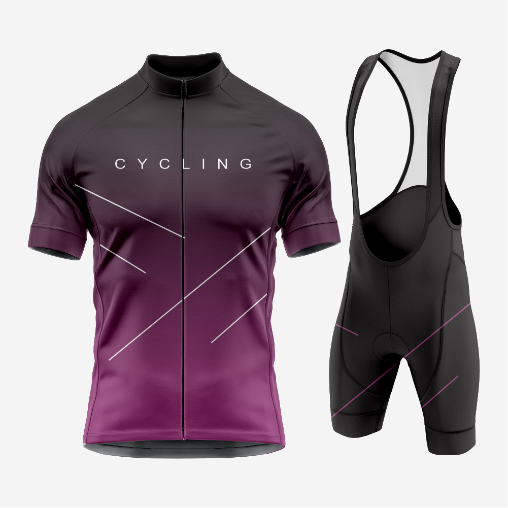 Pro-Fit Men’s Cycling Kit – Dark Purple Road Cycling Apparel