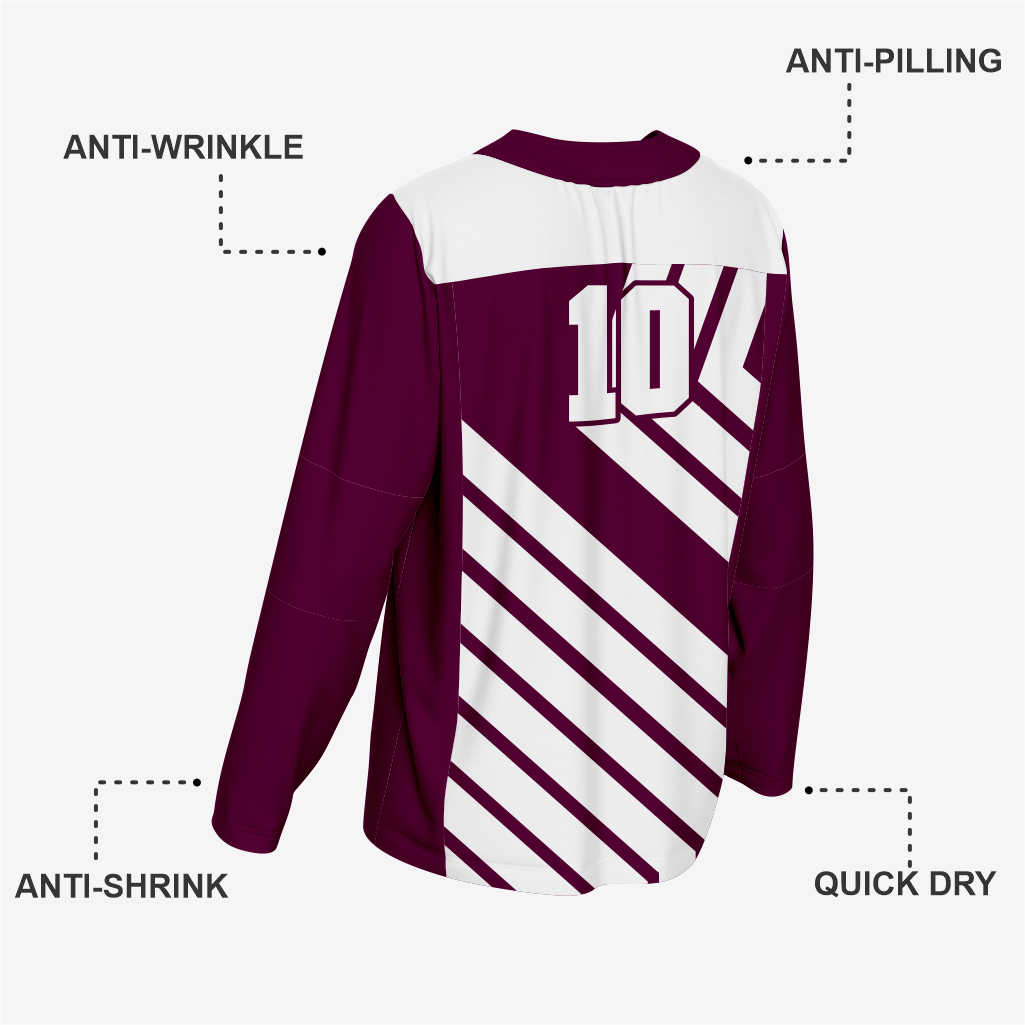 Custom Ice Hockey Jersey in Dark Purple