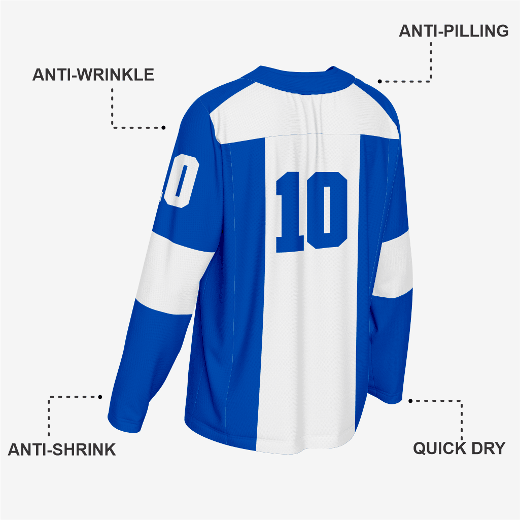 Blue Custom Ice Hockey Jersey – Team Wear - K2 Sportswear | Custom Sports Uniforms & Apparels - K2 Sportswear