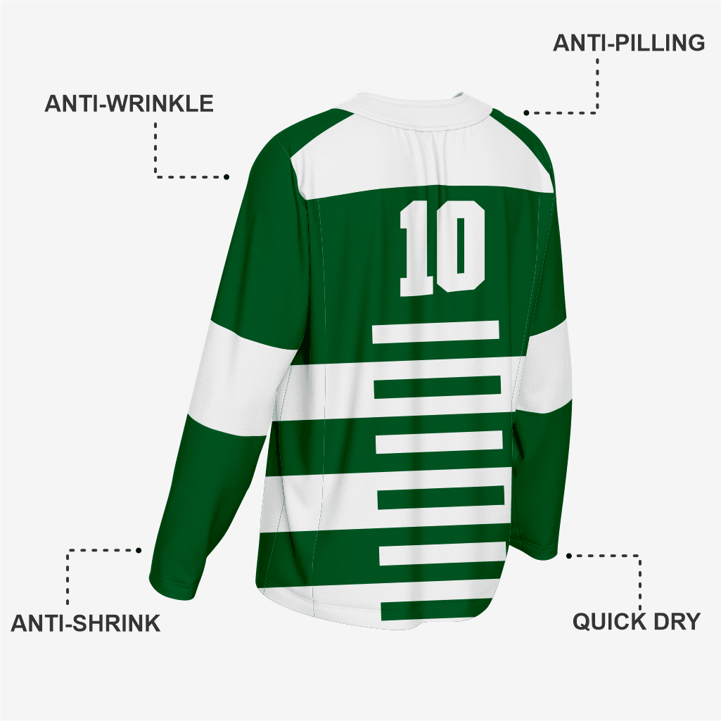 Custom Ice Hockey Jersey in Dark Green - K2 Sportswear | Custom Sports Uniforms & Apparels - K2 Sportswear