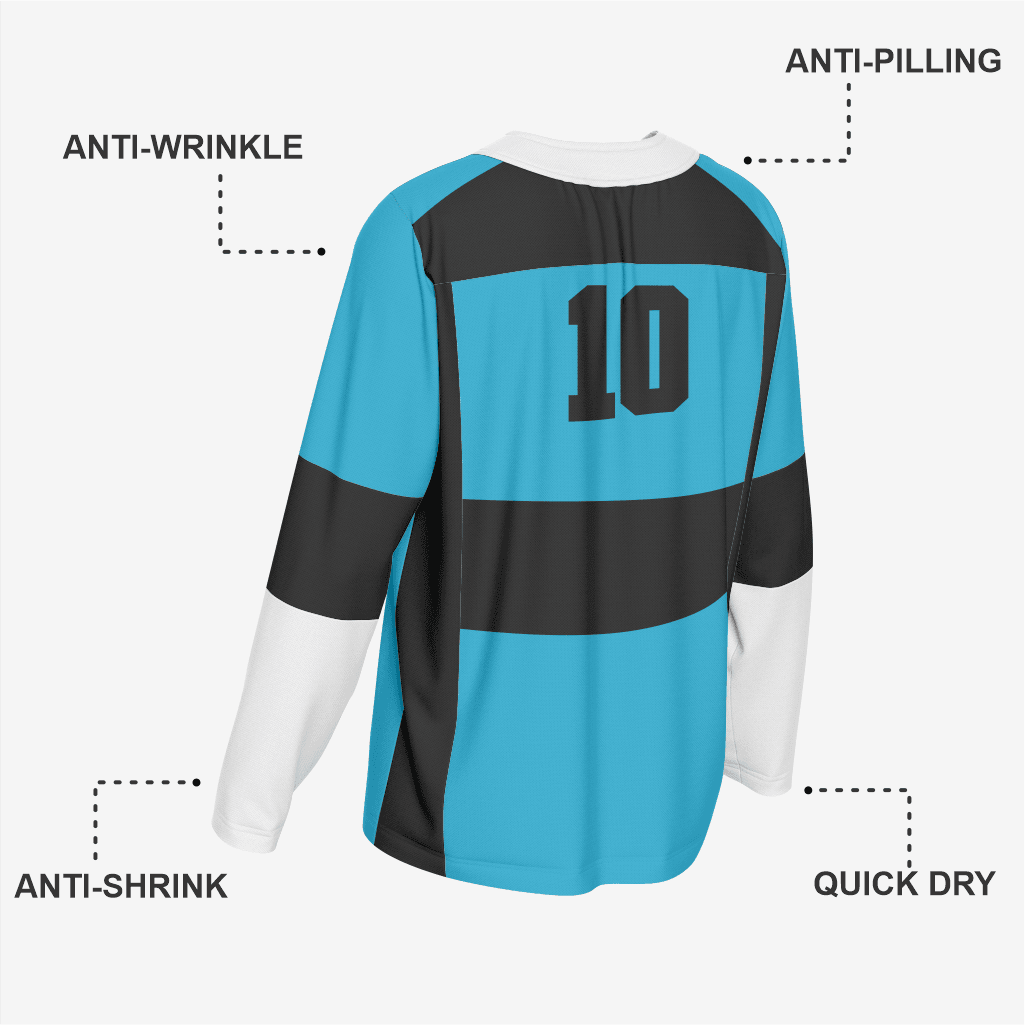 Custom Bondi Blue Ice Hockey Jersey – Pro Quality - K2 Sportswear | Custom Sports Uniforms & Apparels - K2 Sportswear