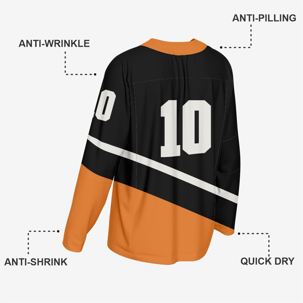 Bronze/Black Personalized Ice Hockey Jersey – Team Wear - K2 Sportswear | Custom Sports Uniforms & Apparels - K2 Sportswear