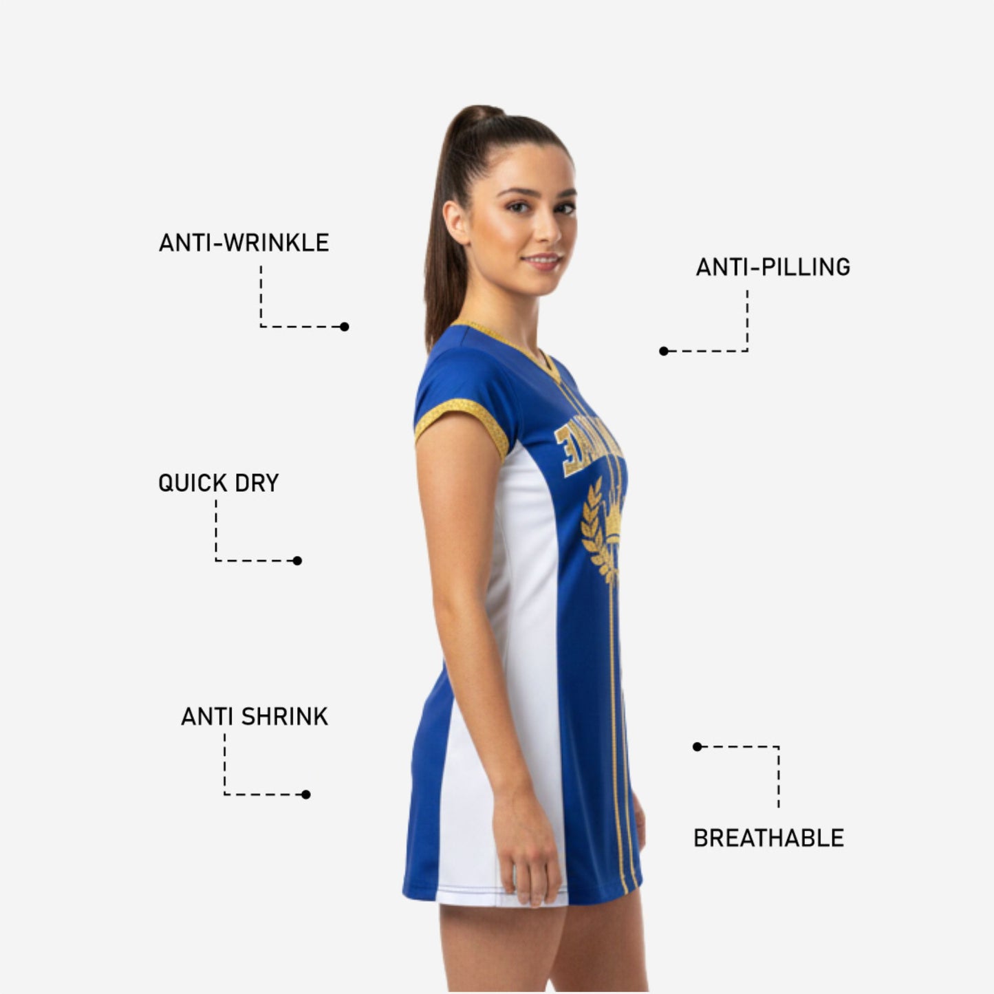 Personalized Cheer Competition Dress - Girls Cheer Uniform in Blue