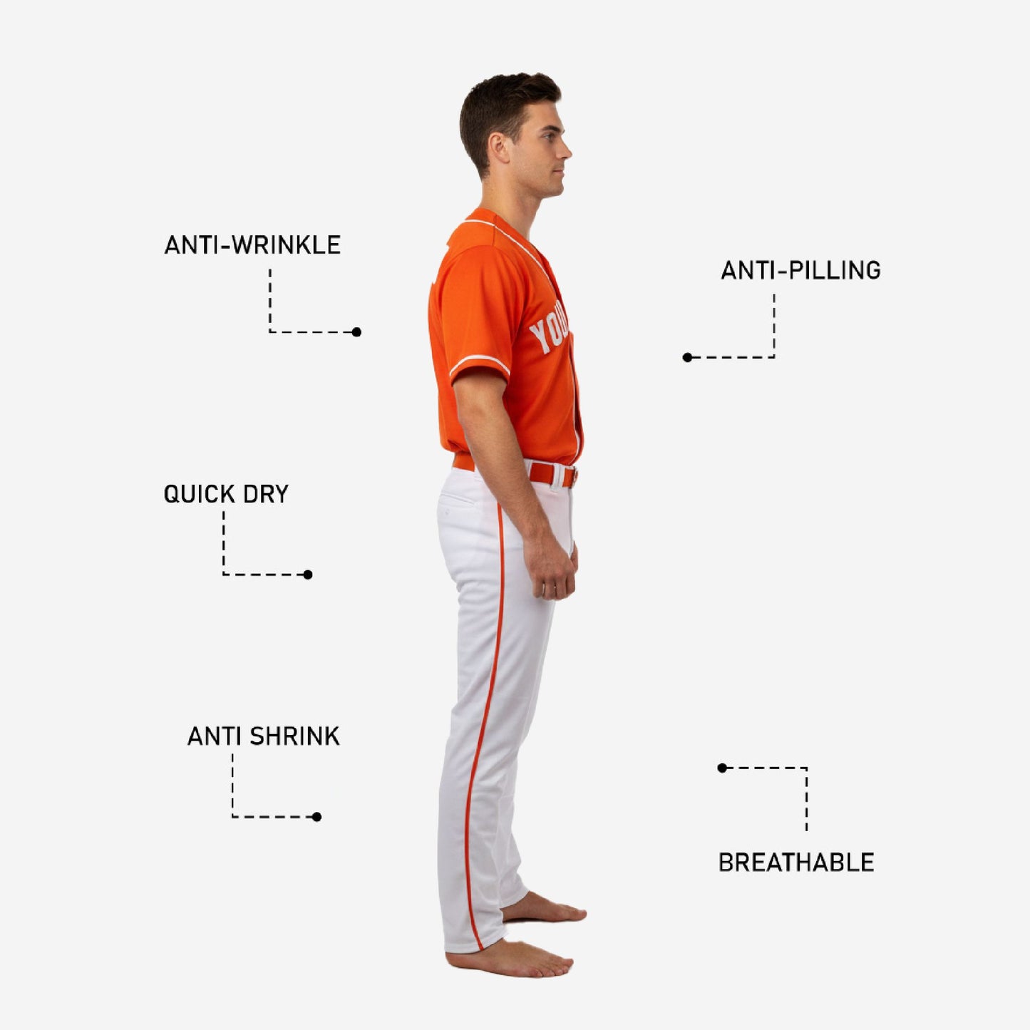 Personalized Baseball Uniform Set - Custom Jersey & Pants Team Uniform