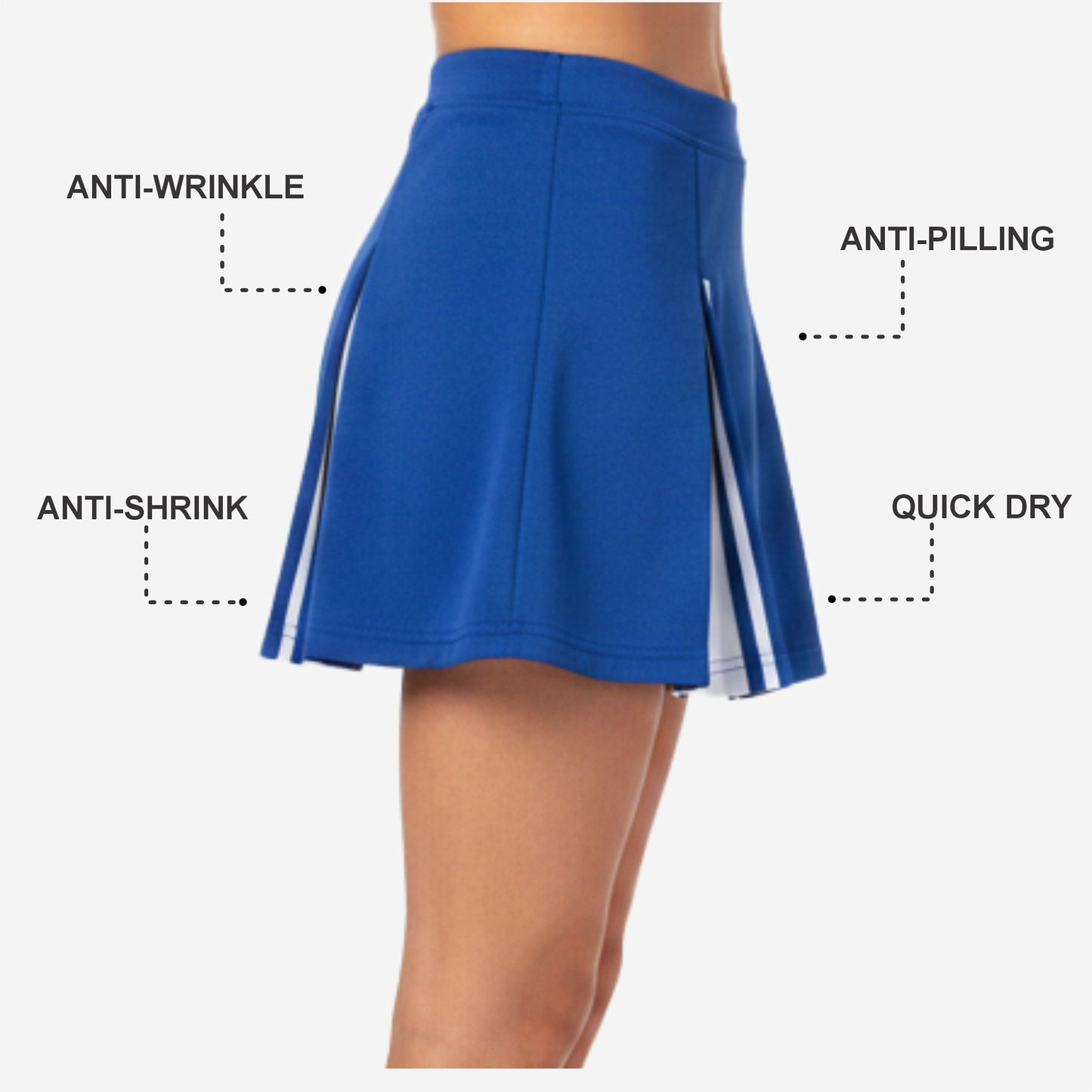 Custom Cheerleading Skirt - Blue Cheer Skirt Team Design
