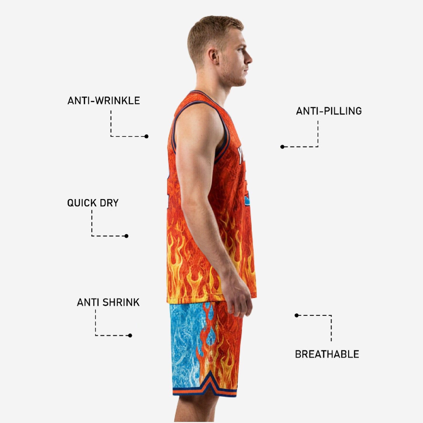 Custom Basketball Uniform - Sublimated Jersey & Shorts Team Set