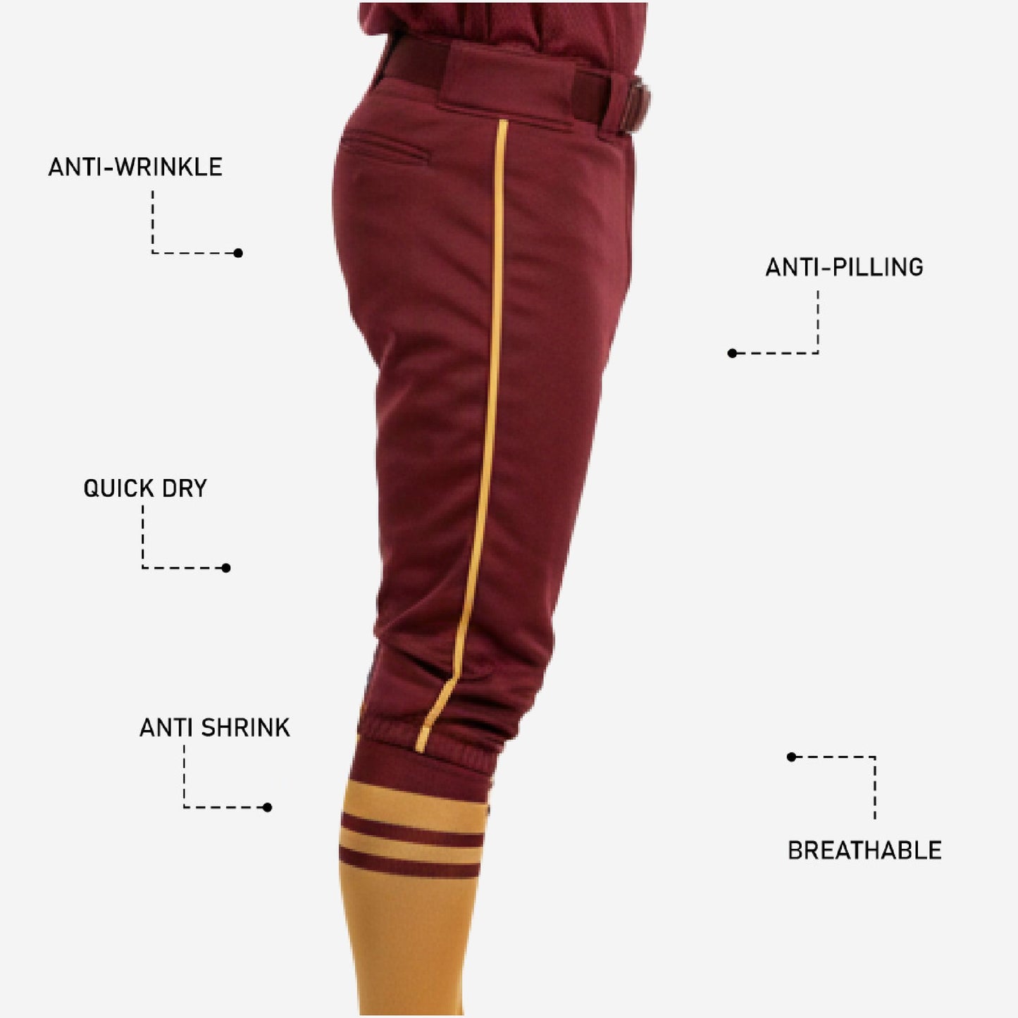 Personalized Baseball Knicker Pants - Custom Baseball Uniform Pants