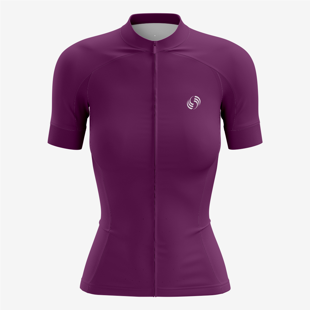Women's Dark Brown Short Sleeve Cycling Jersey
