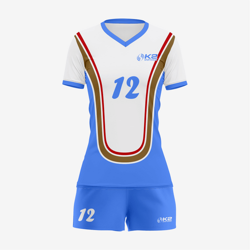 Personalized Blue Volleyball Uniform Set for Athletes - K2 Sportswear | Custom Sports Uniforms & Apparels - K2 Sportswear