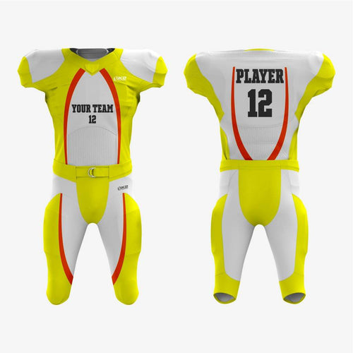 Yellow/Red Personalized American Football Uniform for Men/Women/Youth - K2 Sportswear | Custom Sports Uniforms & Apparels - K2 Sportswear