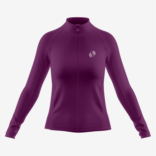 Custom Women's Long Sleeve Cycling Jersey in Maroon - K2 Sportswear | Custom Sports Uniforms & Apparels - K2 Sportswear
