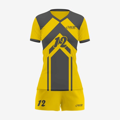 Personalized Yellow Volleyball Uniform Set for Athletes - K2 Sportswear | Custom Sports Uniforms & Apparels - K2 Sportswear