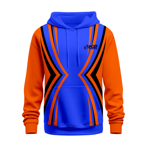 Basktetball Hoodie in Blue and Orange RSBH-003 - K2 Sportswear | Custom Sports Uniforms & Apparels - K2 Sportswear