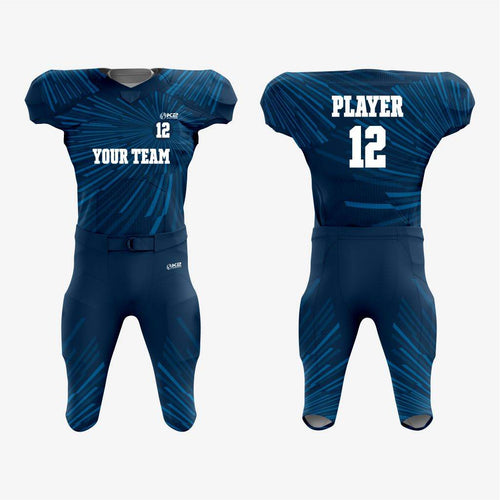 Custom American Football Uniform in Dark Blue - K2 Sportswear | Custom Sports Uniforms & Apparels - K2 Sportswear