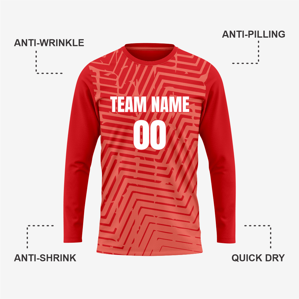 Top-Quality Soccer Jersey for Goalkeepers - Crimson Red - K2 Sportswear | Custom Sports Uniforms & Apparels - K2 Sportswear