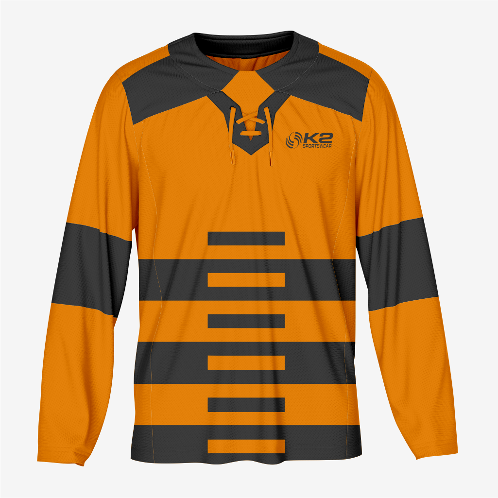 Custom Ice Hockey Jersey in Orange/Black
