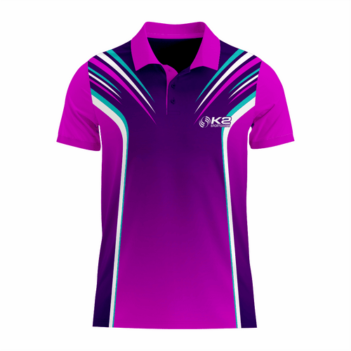 Basketball Polo Shirt in Purple RSBPS-008 - K2 Sportswear | Custom Sports Uniforms & Apparels - K2 Sportswear
