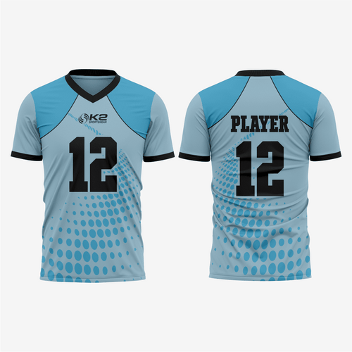 Custom Bondi Blue Football Fan Jersey for Men & Women - K2 Sportswear | Custom Sports Uniforms & Apparels - K2 Sportswear