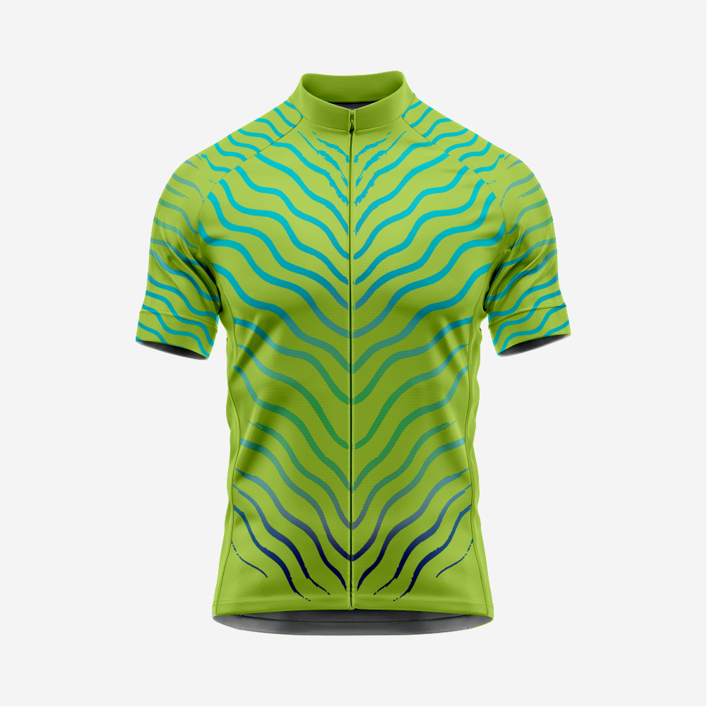 Men’s Olive Short Sleeve Cycling Jersey for Road and Racing