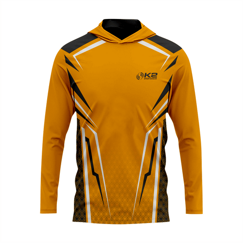 Basktetball T-Shirt Hoodie in Orange and Black RSBH-007 - K2 Sportswear | Custom Sports Uniforms & Apparels - K2 Sportswear