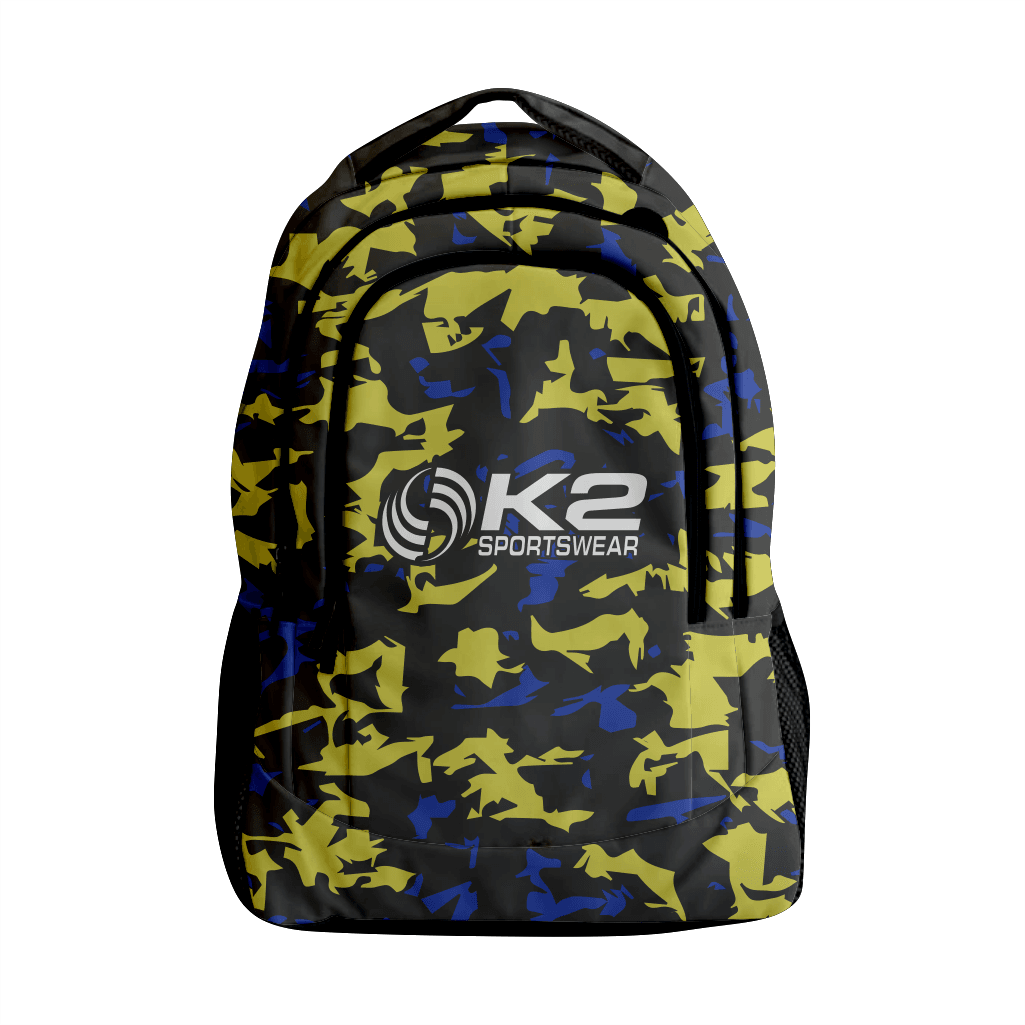 Custom Baseball Backpack in Camouflage Design - K2 Sportswear | Custom Sports Uniforms & Apparels - K2 Sportswear