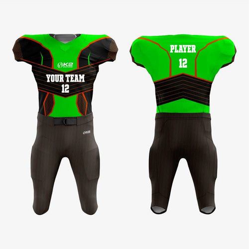 Custom Black/Paris Green American Football Jersey/Kit – Unisex