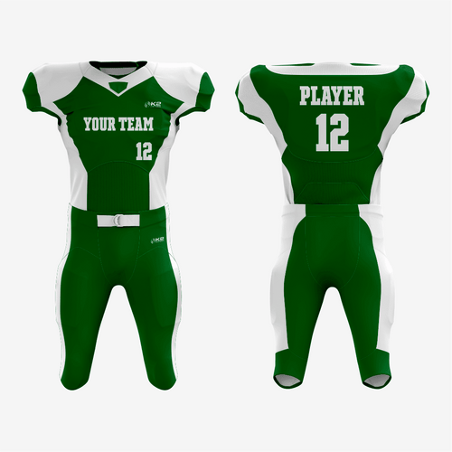 Top-Tier Green and White Football Jersey and Pant Kit - K2 Sportswear | Custom Sports Uniforms & Apparels - K2 Sportswear
