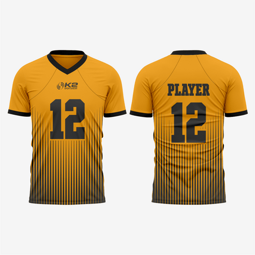 Custom Gold Football Fan Jersey for Men & Women