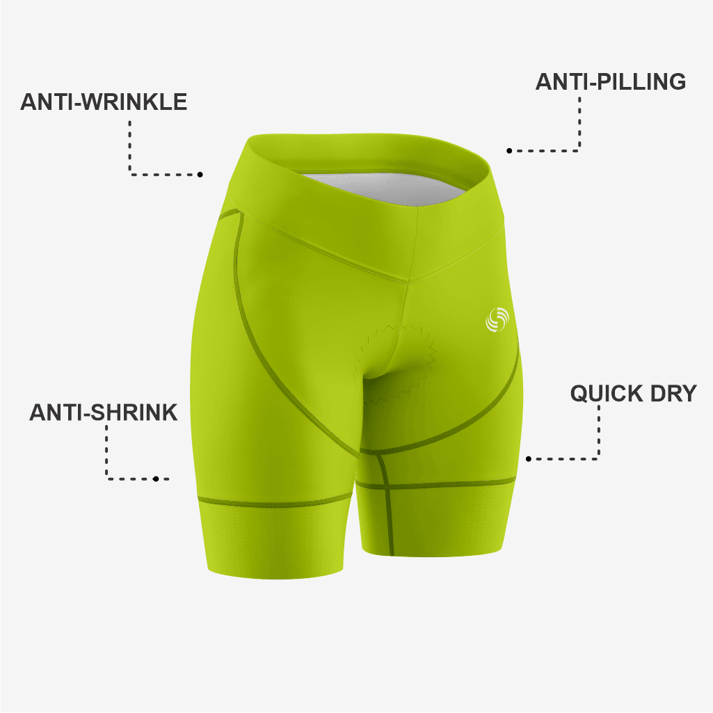Personalized Apple Green Women's Cycling Shorts - K2 Sportswear | Custom Sports Uniforms & Apparels - K2 Sportswear