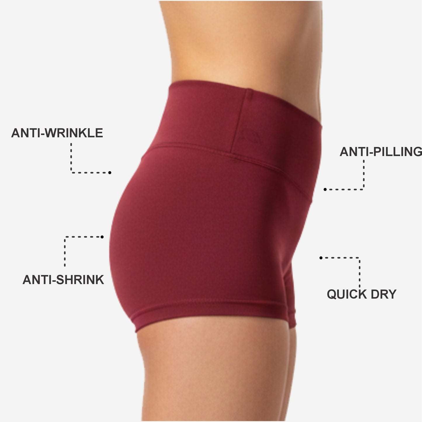 Maroon Custom Cheerleading Shorts - Competition Athletic Shorts