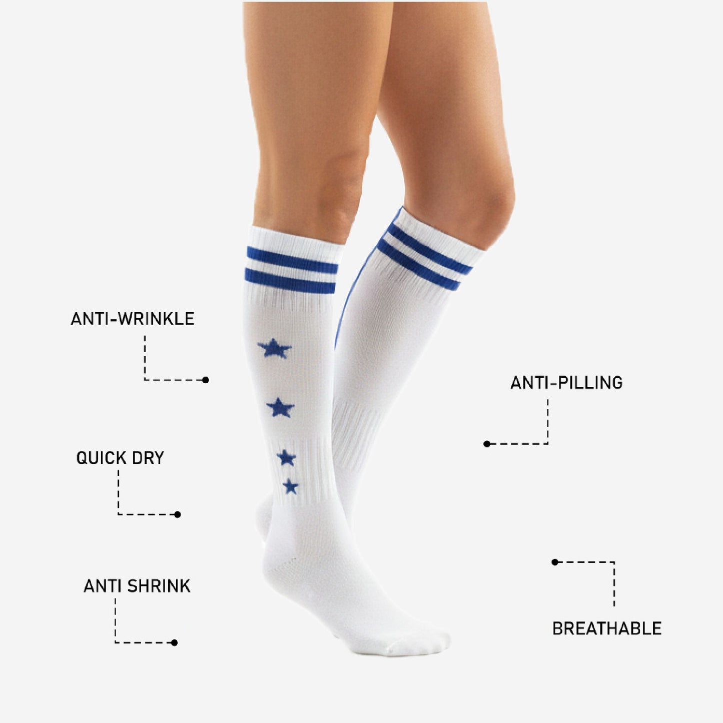 Personalized Cheer Knee High Socks - Custom Athletic Socks