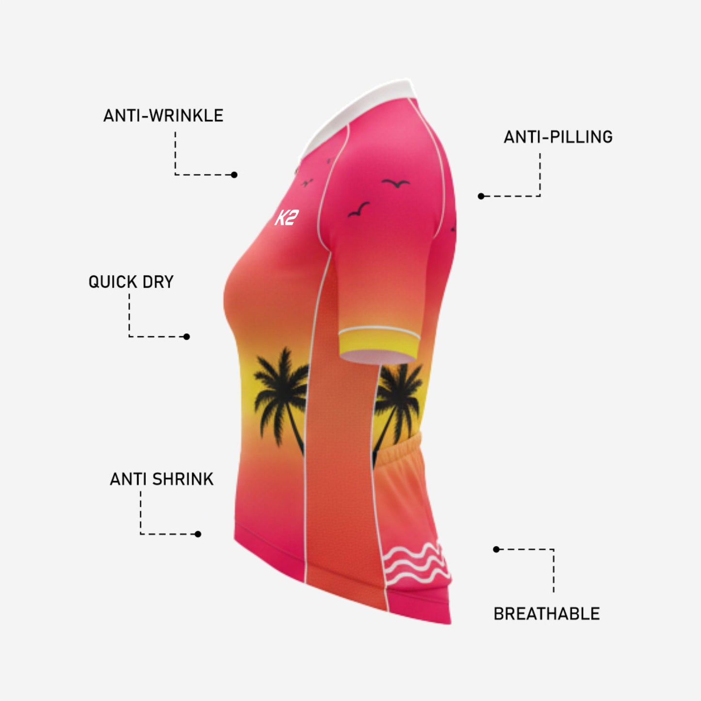 Custom Women's Cycling Jersey Short Sleeve