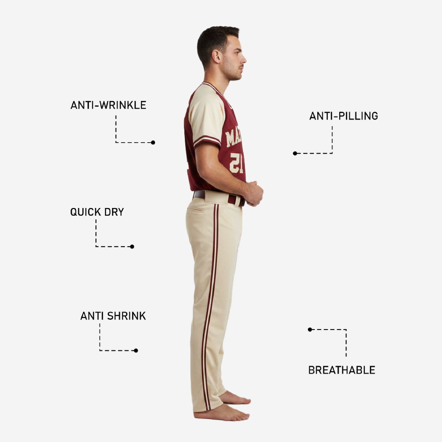 Personalized Baseball Team Uniform - Custom Sublimated Jersey Pants Complete Set