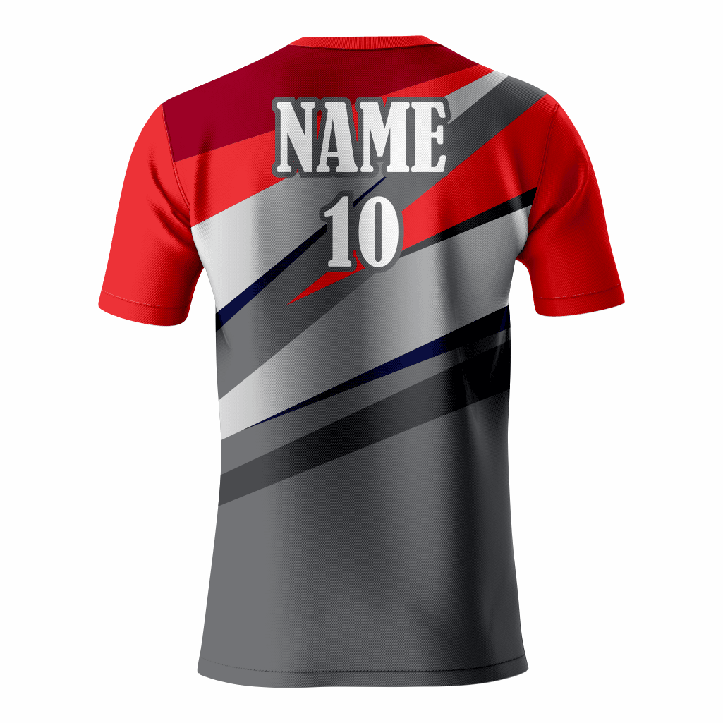 Basketball Short Sleeve Shooting Shirt in Red and Gray RSBSSSS-008 - K2 Sportswear | Custom Sports Uniforms & Apparels - K2 Sportswear