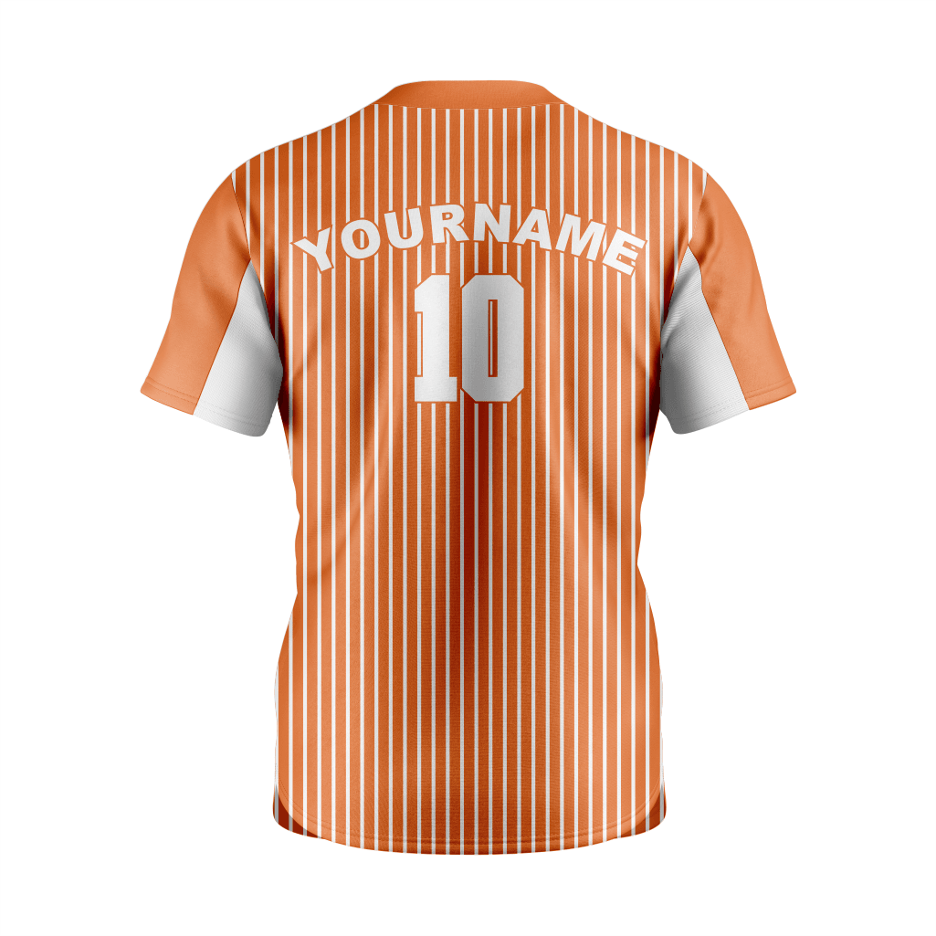 Baseball 2 Button Short Sleeve Jerseys in Orange and White - K2 Sportswear | Custom Sports Uniforms & Apparels - K2 Sportswear