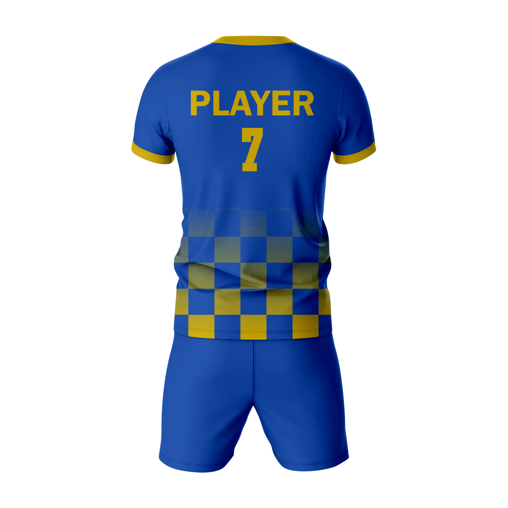 Custom Gold/Blue Flag Football Uniform Set - K2 Sportswear | Custom Sports Uniforms & Apparels - K2 Sportswear