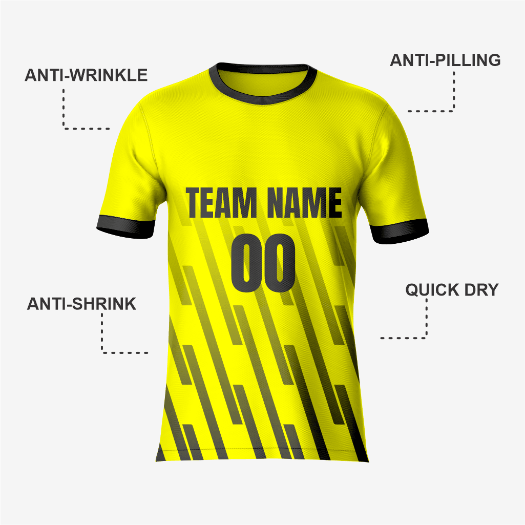 Classic Yellow-Black Soccer Outfit for Teams - K2 Sportswear | Custom Sports Uniforms & Apparels - K2 Sportswear