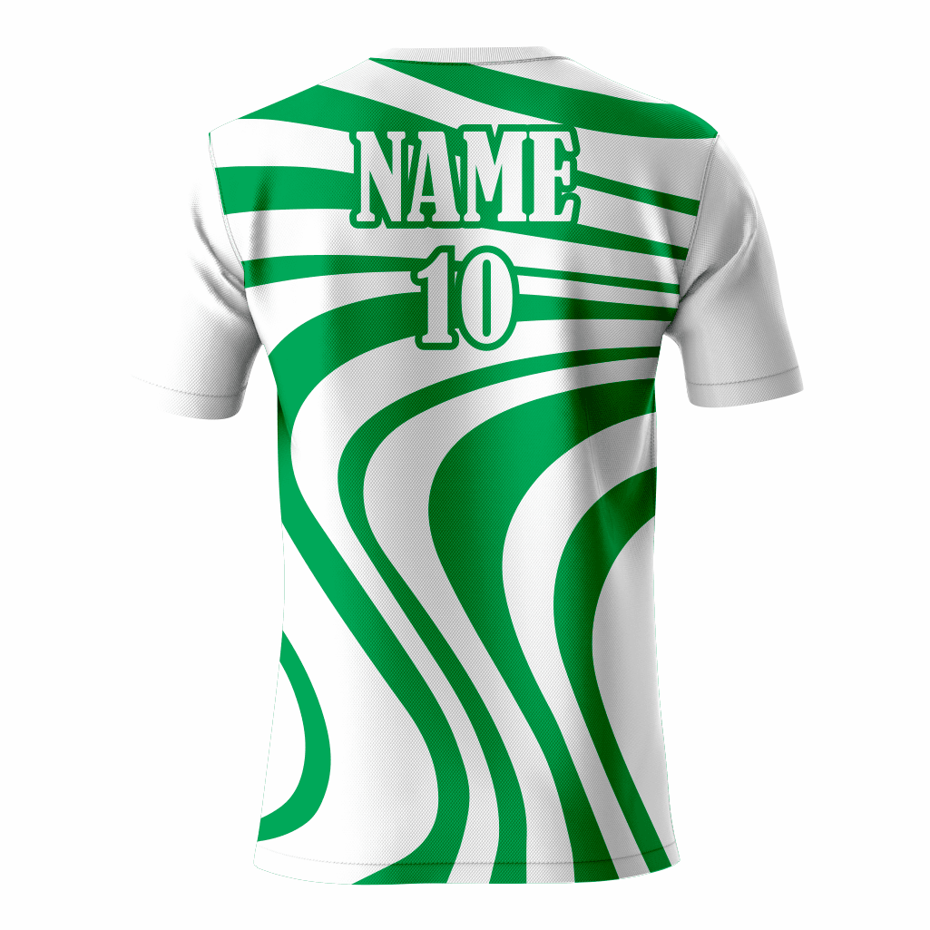 Basketball Short Sleeve Shooting Shirt in White and Green RSBSSSS-0010 - K2 Sportswear | Custom Sports Uniforms & Apparels - K2 Sportswear