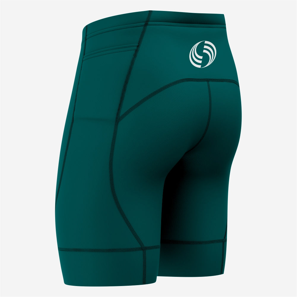 Men's Custom Performance Dark Green Cycling Shorts