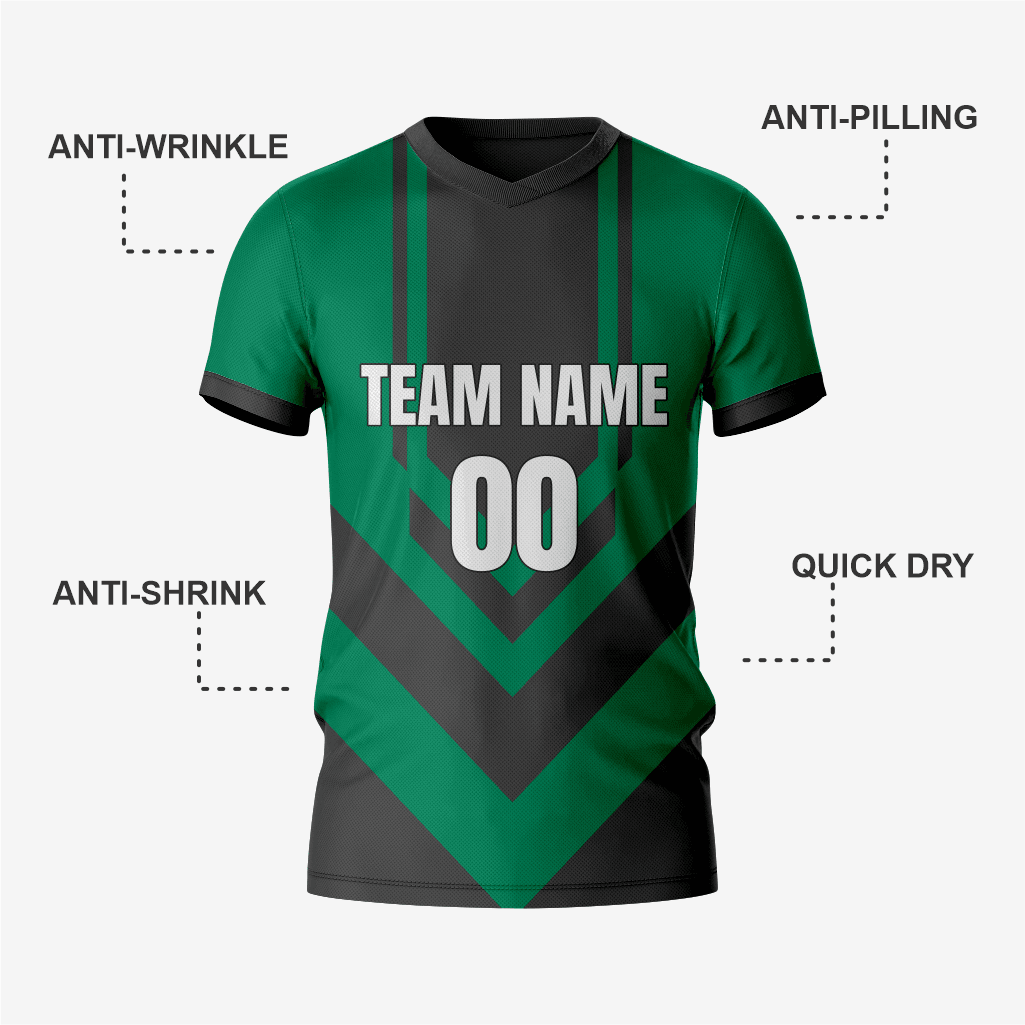 Premium Black and Dark Green Soccer Uniform Kit - K2 Sportswear | Custom Sports Uniforms & Apparels - K2 Sportswear